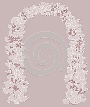 Soft pink wedding arch