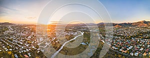 Soft pinkish blue sunrise over Townsville