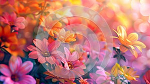 From soft pinks to bold yellows get lost in the kaleidoscope of colorful flowers that bloom in a burst of beauty