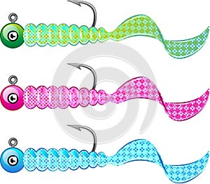 Soft plastic bright jig fishing lure