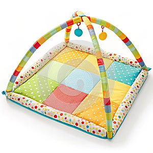 Soft plush baby playmat