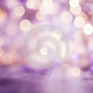 soft purple and gold bokeh lights creating a dreamy and festive holiday background