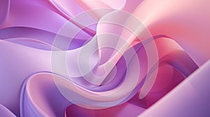Soft purple and pink abstract waves flow together. The concept emphasizes fluidity and modern design