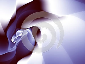 Soft purple and white abstract fractal background with a silky swirl on the left side