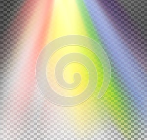 Soft rainbow colored light,