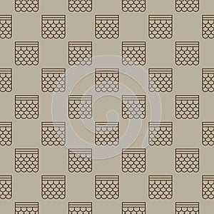 Soft Roof vector concept line seamless pattern