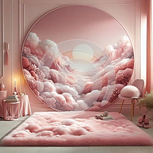 Soft rose pink area rug with a plush feel, photo v