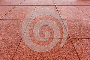 Soft rubber tiles on the Playground