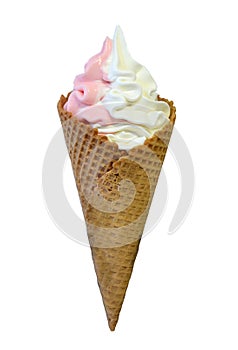 Soft serve ice cream cone