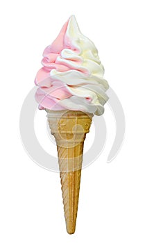 Soft serve ice cream cone