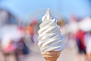 Soft serve ice cream cone