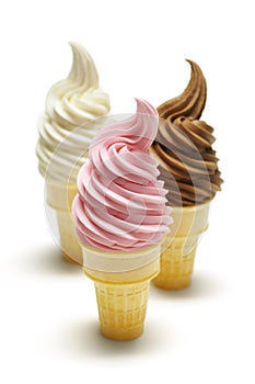 Soft Serve Ice Cream Cones or Frozen Yogurt