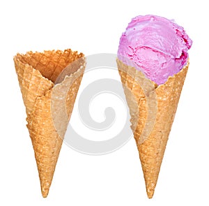 Soft serve ice cream isolated