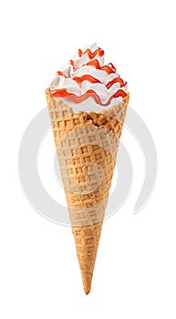 Soft serve ice cream isolated