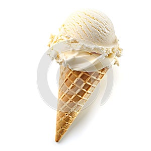 soft serve ice cream isolated on white background