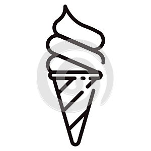Softserve ice-cream Line illustration photo
