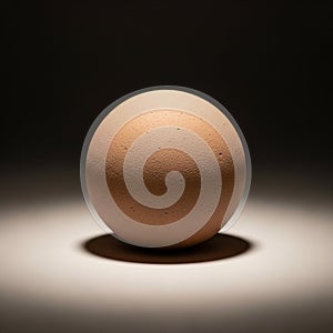 A soft shadow beneath highlighting the texture and roundness