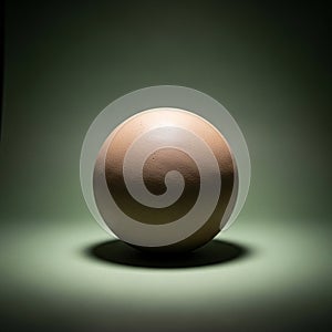 Soft shadow beneath the object emphasizing its roundness and