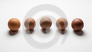 A soft shadow on the surface indicating a single light source