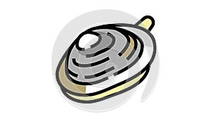 soft-shell clam color icon animation