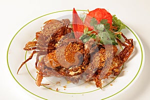 Soft shell crab with garlic and pepper