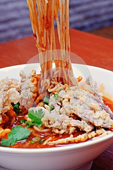 Soft shell crab noodle