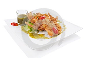 Soft-shell crab salad