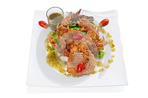 Soft-shell crab salad