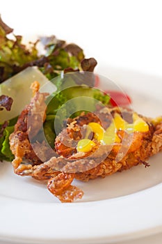 Soft shell crab salad