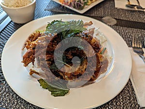 Soft shell crab Thai noodles