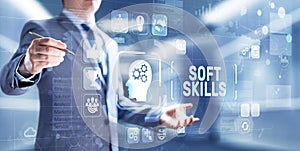 Soft skill personal attribute development business concept.