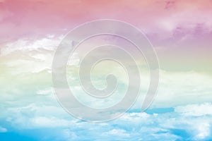 Soft sky cloud background with pastel color style