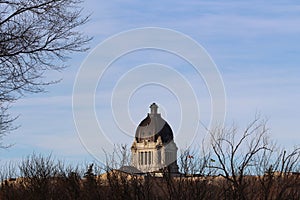 Soft sky Dome view Saskatchewan Legislature