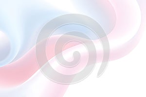 Soft and Smooth Colors Abstract Light Blue and Pink Flowing Waves on White Background