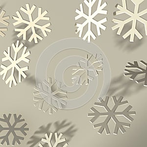 Soft snowflakes on dark background