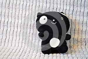 Soft and Squishy Black and White Cat Toy For Kids