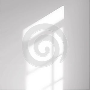 Soft sunlight streams through a window, casting a geometric shadow pattern on a plain