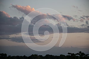 Soft sunset on a warm evening in Colorado, USA