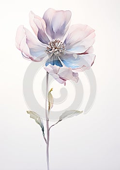 Soft Surrender: A Naturalistic Technique in Blue and Pink Tints
