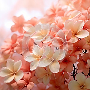 orange Plumeria frangipani flowers