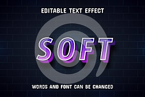 Soft text - editable text effect