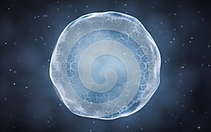 Soft thin film with hexagon pattern, 3d rendering