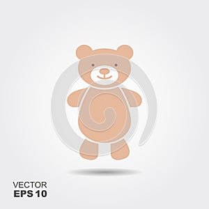 Soft toy, Teddy bear flat icon
