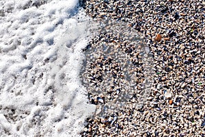 Soft wave of Black sea on sandy beach