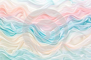 Soft wave patterns in light colors, creating a calming and cute background