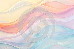 Soft wave patterns in light colors, creating a calming and cute background