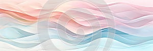 Soft wave patterns in light colors, creating a calming and cute background
