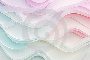 Soft wave patterns in light colors, creating a calming and cute background