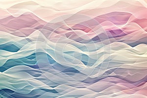 Soft wave patterns in light colors, creating a calming and cute background
