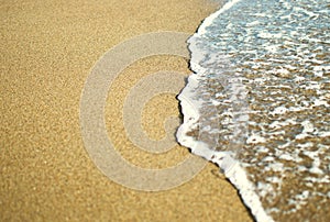 Soft wave of the sea on the beach